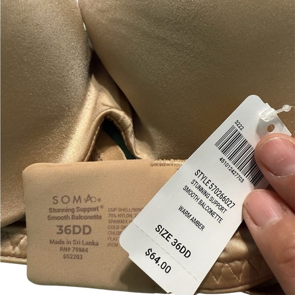 SOMA STUNNING Balconette Bra Size 36DD - Picture 6 of 6